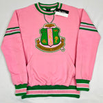 AKA Pink Stripe Chenille Crewneck (Unisex Size)