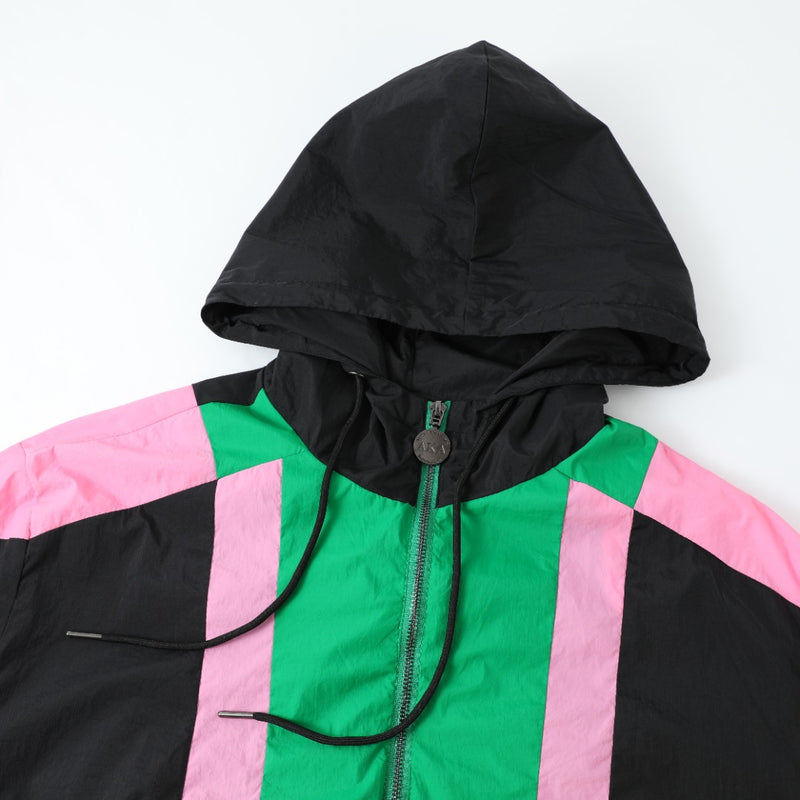 AKA Black Half Zip Windbreaker Jacket Read Description