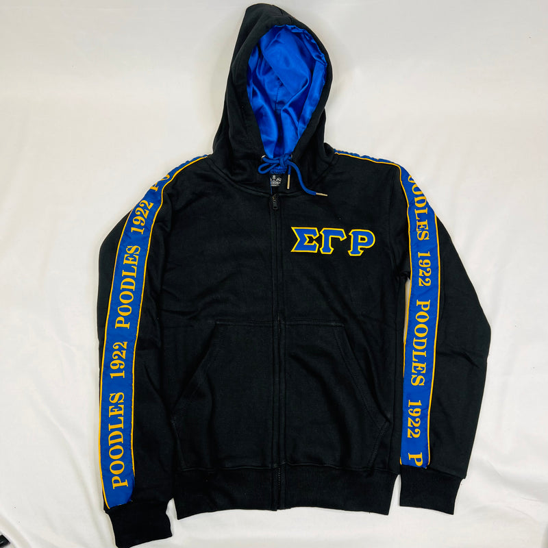 SGRho Black Tapered Sweatsuit Jacket (Unisex Size)