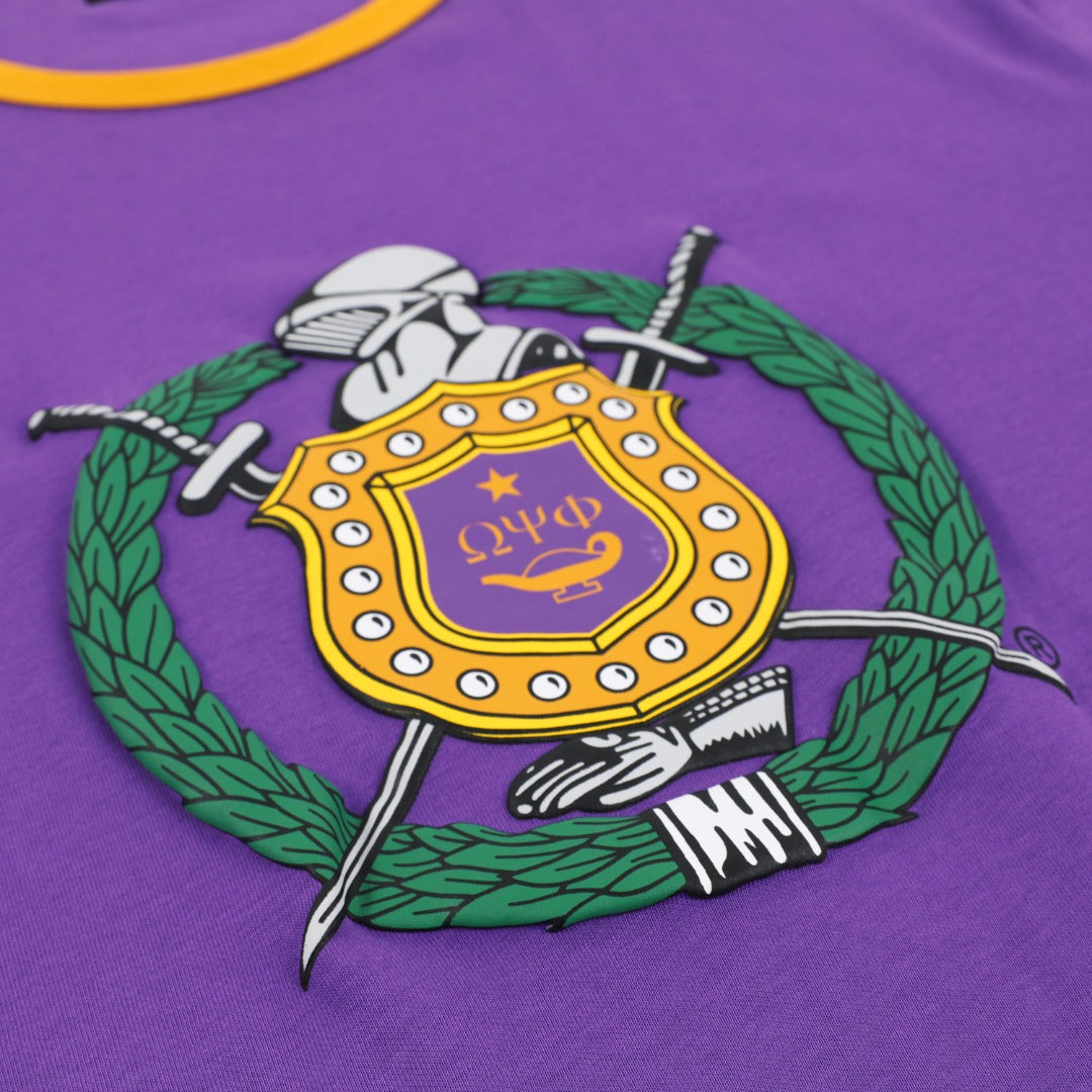 Omega Premium Purple Crest Ringer Shirt