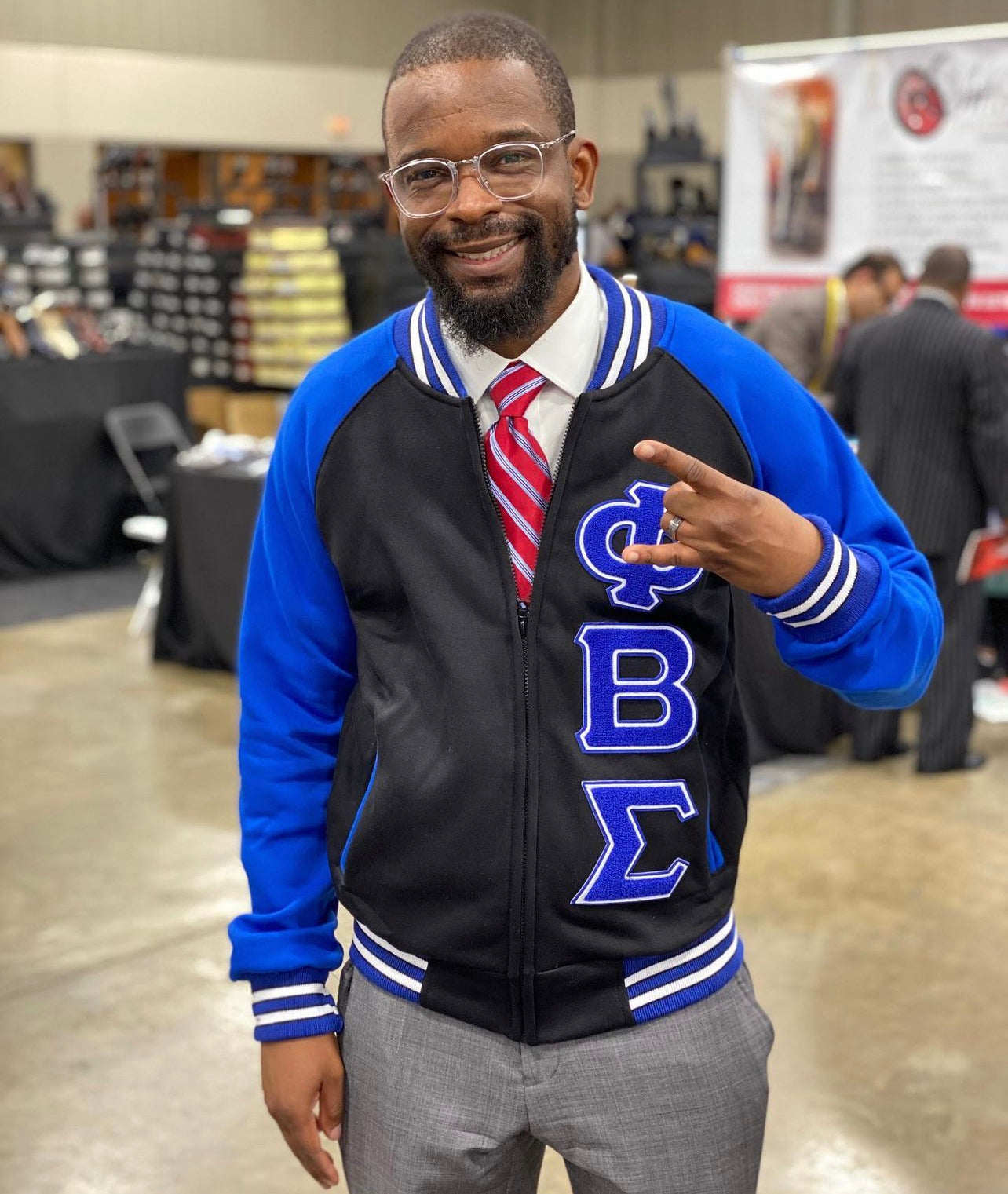 Phi Beta Sigma Black Varsity Fleece Jacket