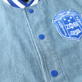 Zeta Denim Bomber Jacket Read Description