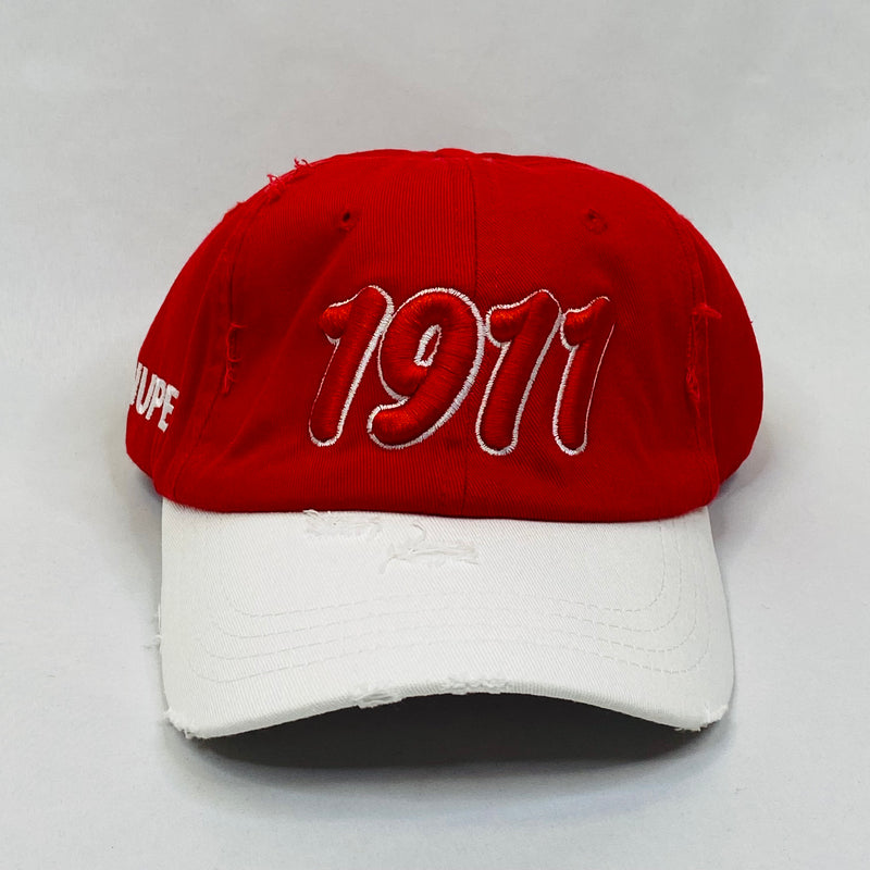 “1911” Kappa Alpha Psi Red & White distressed hat