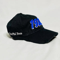 1920 Black Zeta Phi Beta Distressed Hat