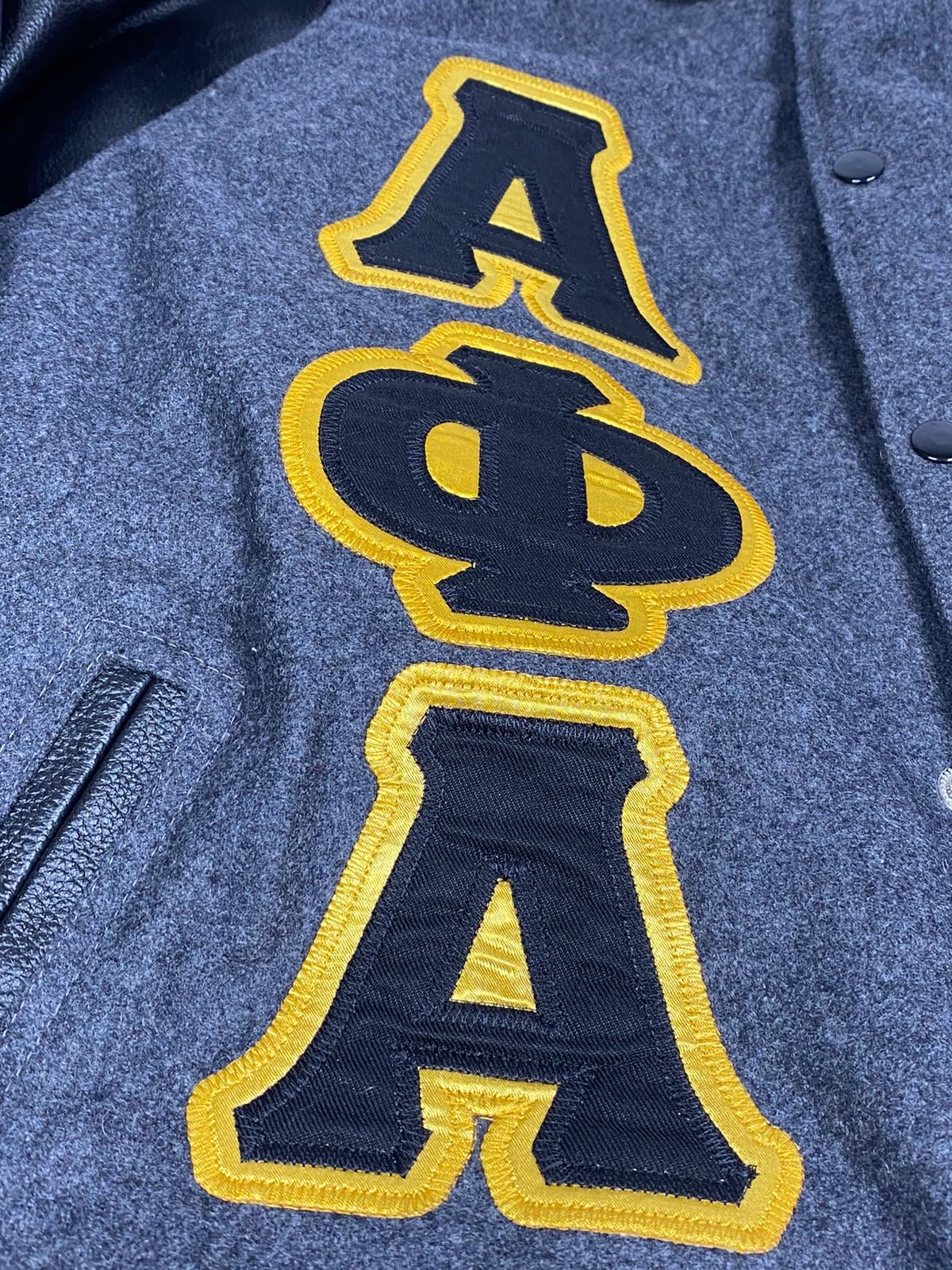 Alpha Phi Alpha Wool And Leather Letterman Jacket