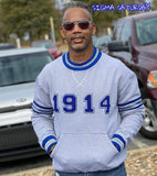 Phi Beta Sigma Grey 1914 Chenille Crewneck