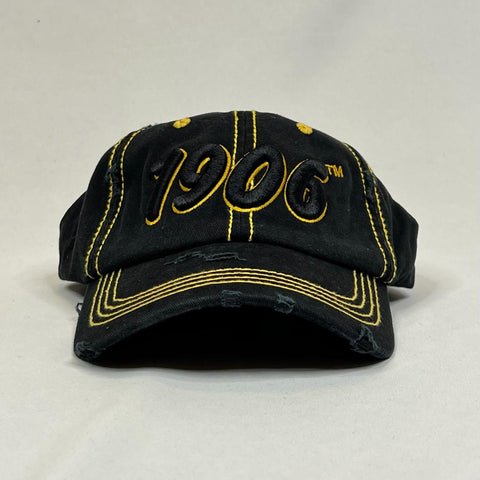 “1906” Black & Old Gold Stitch Hat