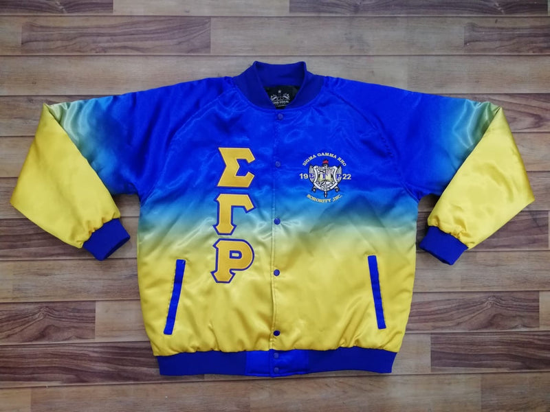 Sigma Gamma Rho Ombré Bomber Jacket