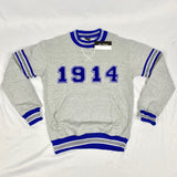 Phi Beta Sigma Grey 1914 Chenille Crewneck