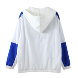 Zeta White Half Zip Windbreaker Jacket