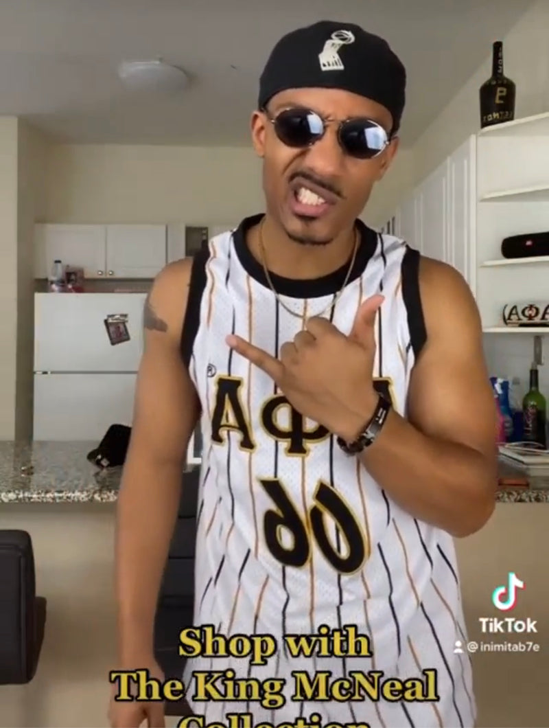 Alpha Pinstripe Basketball Jersey