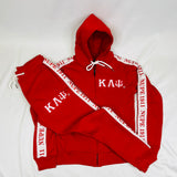 Kappa Red Tapered Sweatsuit Jacket