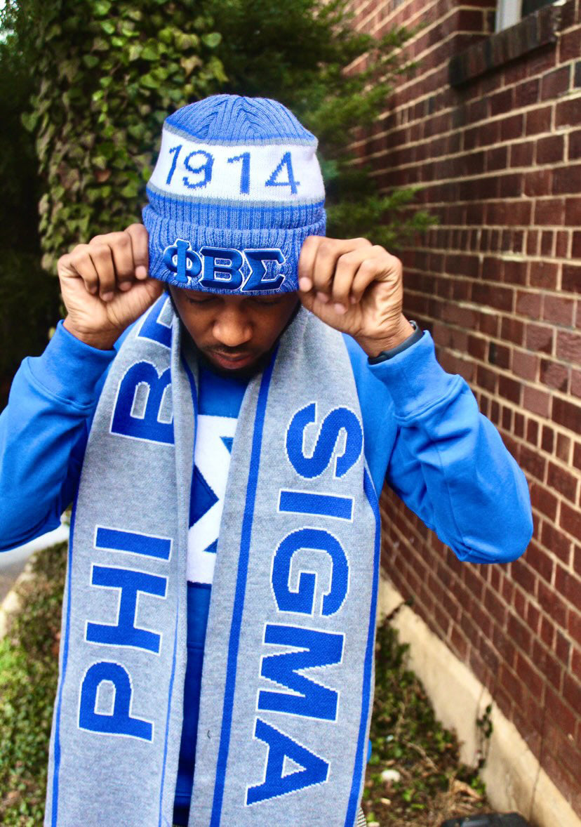 Grey Sigma Scarf and Hat Set