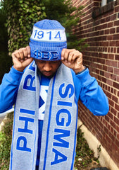 Grey Sigma Scarf and Hat Set