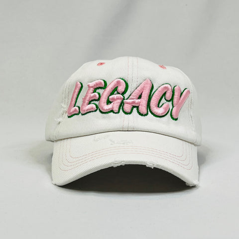Legacy White Denim Distressed Hat