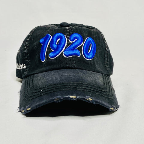 1920 Black Denim Zeta Phi Beta Distressed Hat