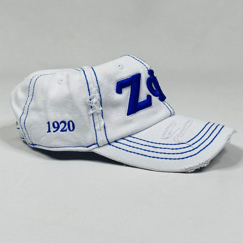 Zeta White Denim Hat