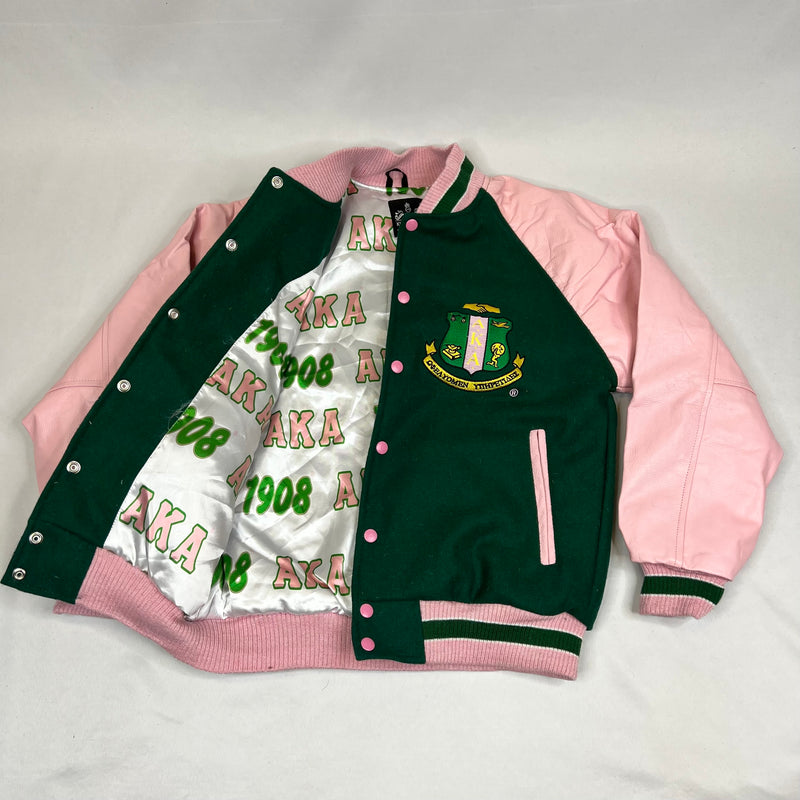 AKA Wool and Leather Letterman Jacket