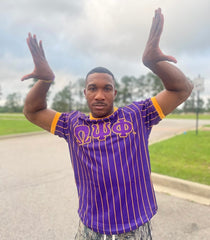 Omega Psi Phi Pinstripe Baseball Jersey