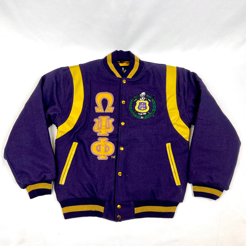 Omega Wool And Leather Letterman Jacket