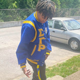 SGRho Wool and Leather Letterman Jacket