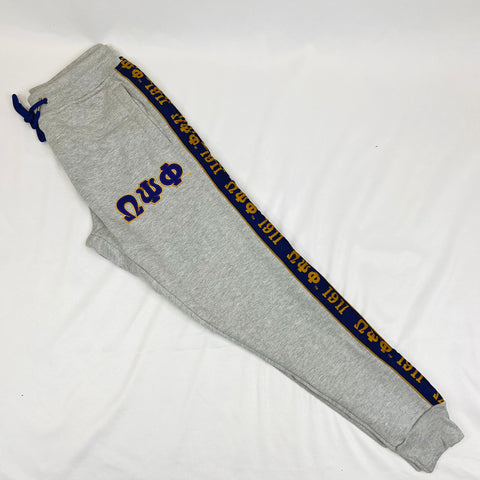 Omega Psi Phi Grey Tapered Joggers
