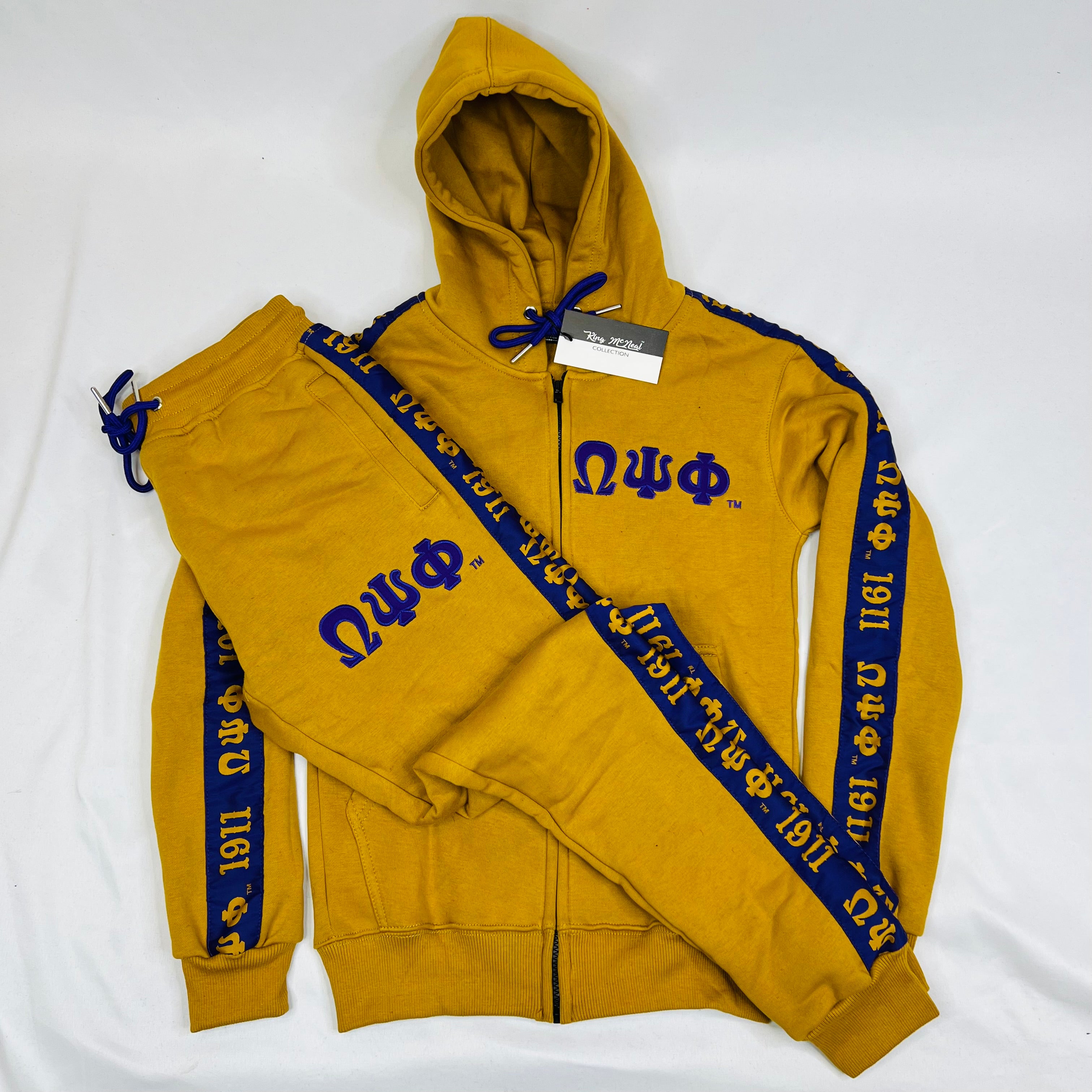 Omega Psi Phi Gold Tapered Joggers