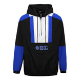 Black Phi Beta Sigma Half Zip Windbreaker Jacket