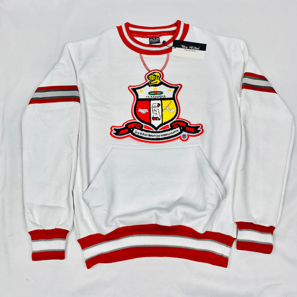 Kappa Crest Striped Chenille Crewneck