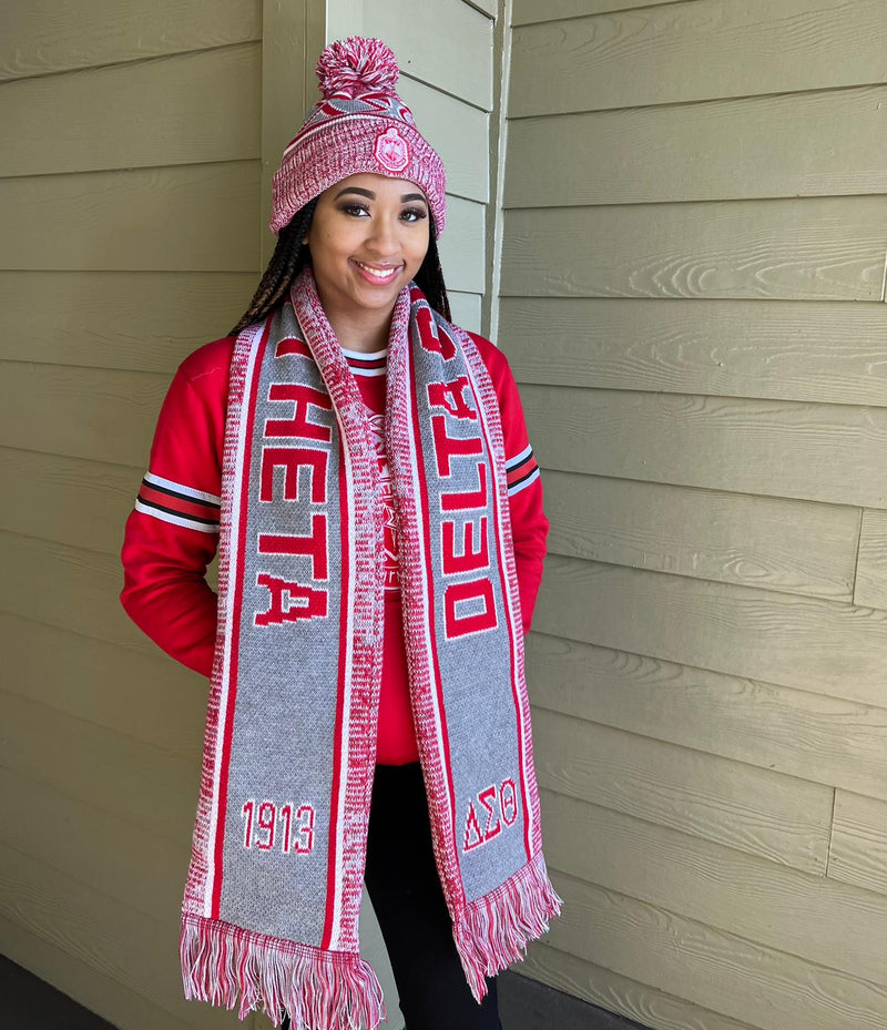 Delta Grey Scarf And Hat Set