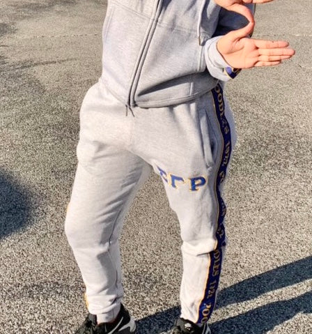 SGRho Grey Tapered Sweatsuit Joggers (Unisex Size)