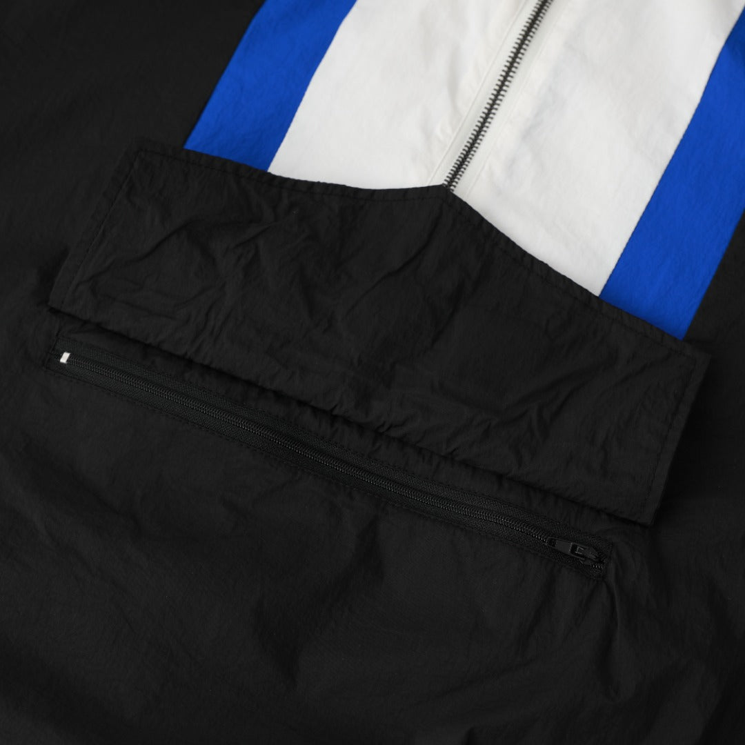 Zeta Black Half Zip Windbreaker Jacket