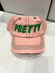 “PRETTY GIRL” Pink & Green Hat