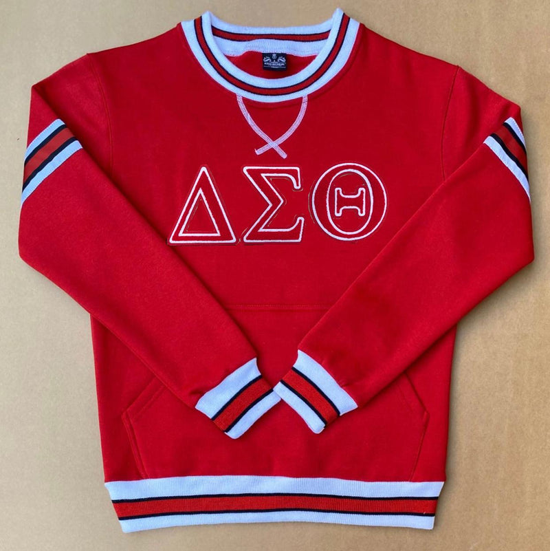Delta Sigma Theta Red Chenille Crewneck