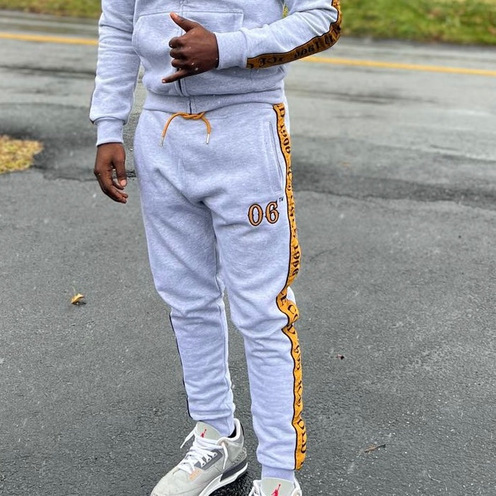 Alpha Grey Tapered Sweatsuit Joggers