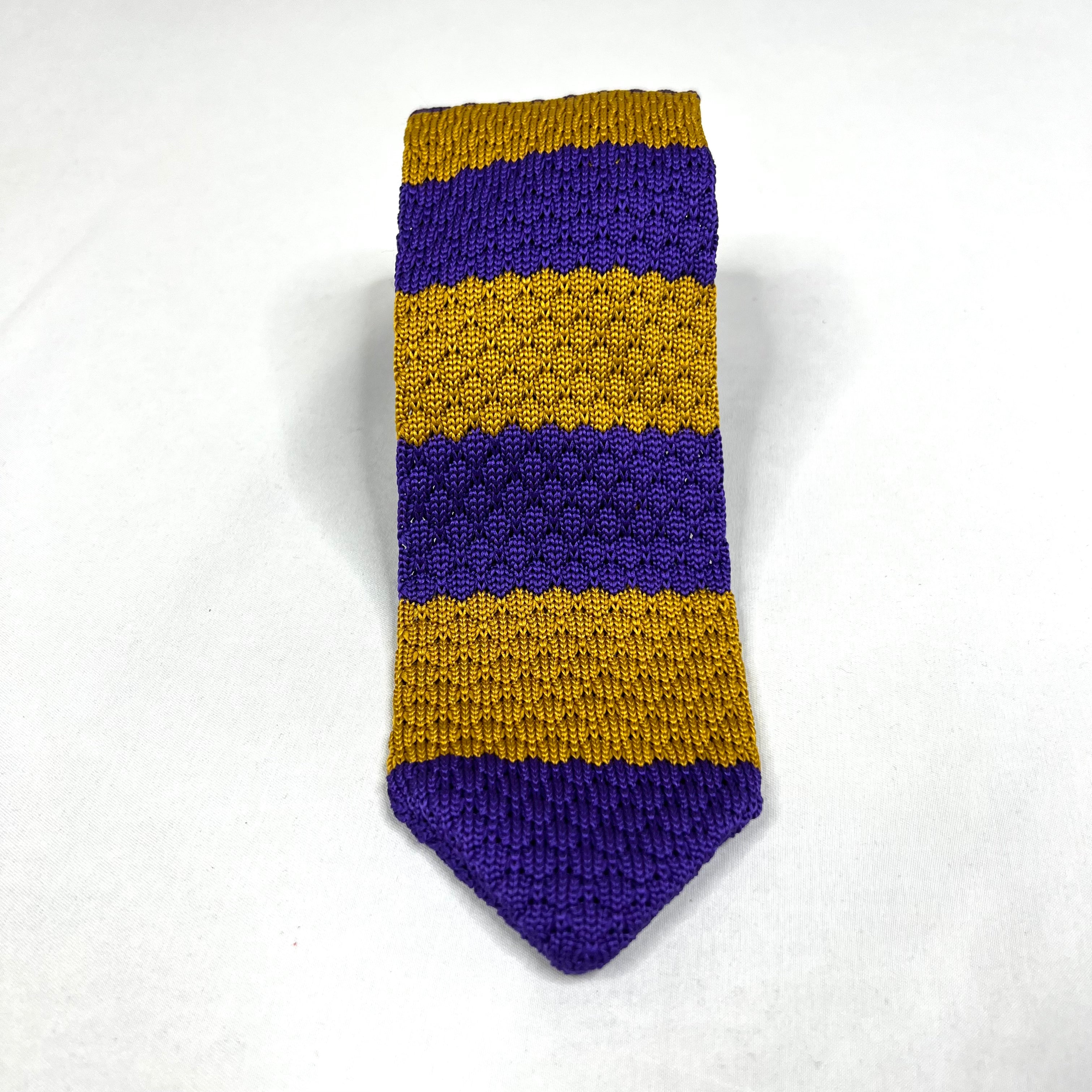 Purple and Gold (Omega Inspired) Knit Tie