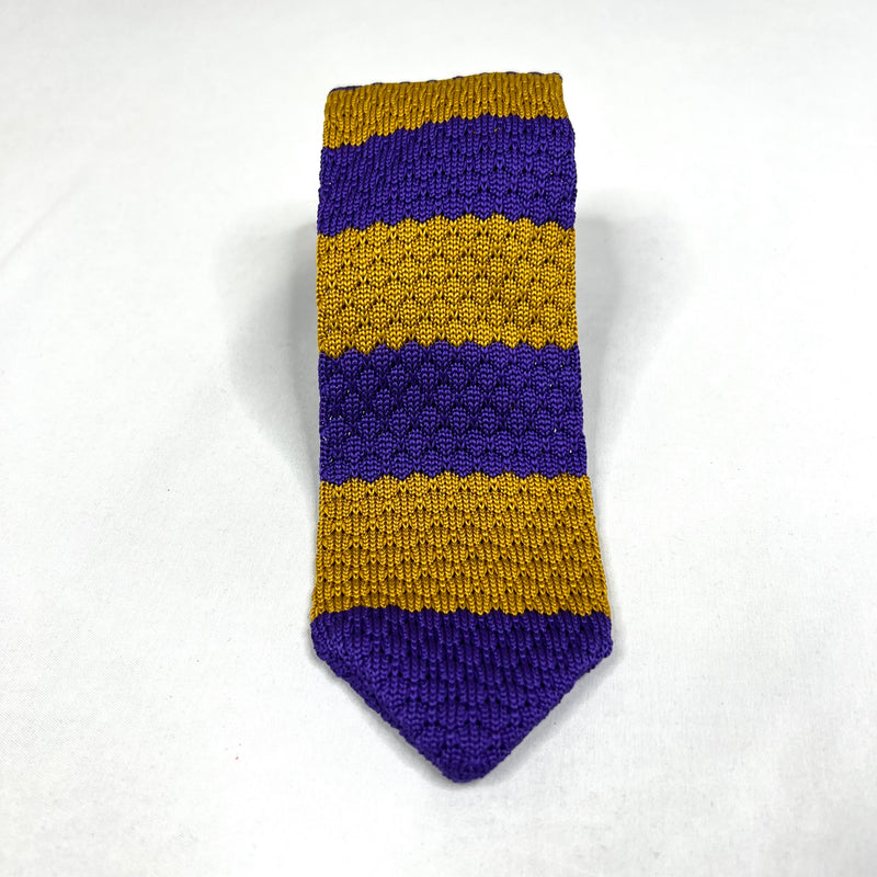 Purple and Gold (Omega Inspired) Knit Tie