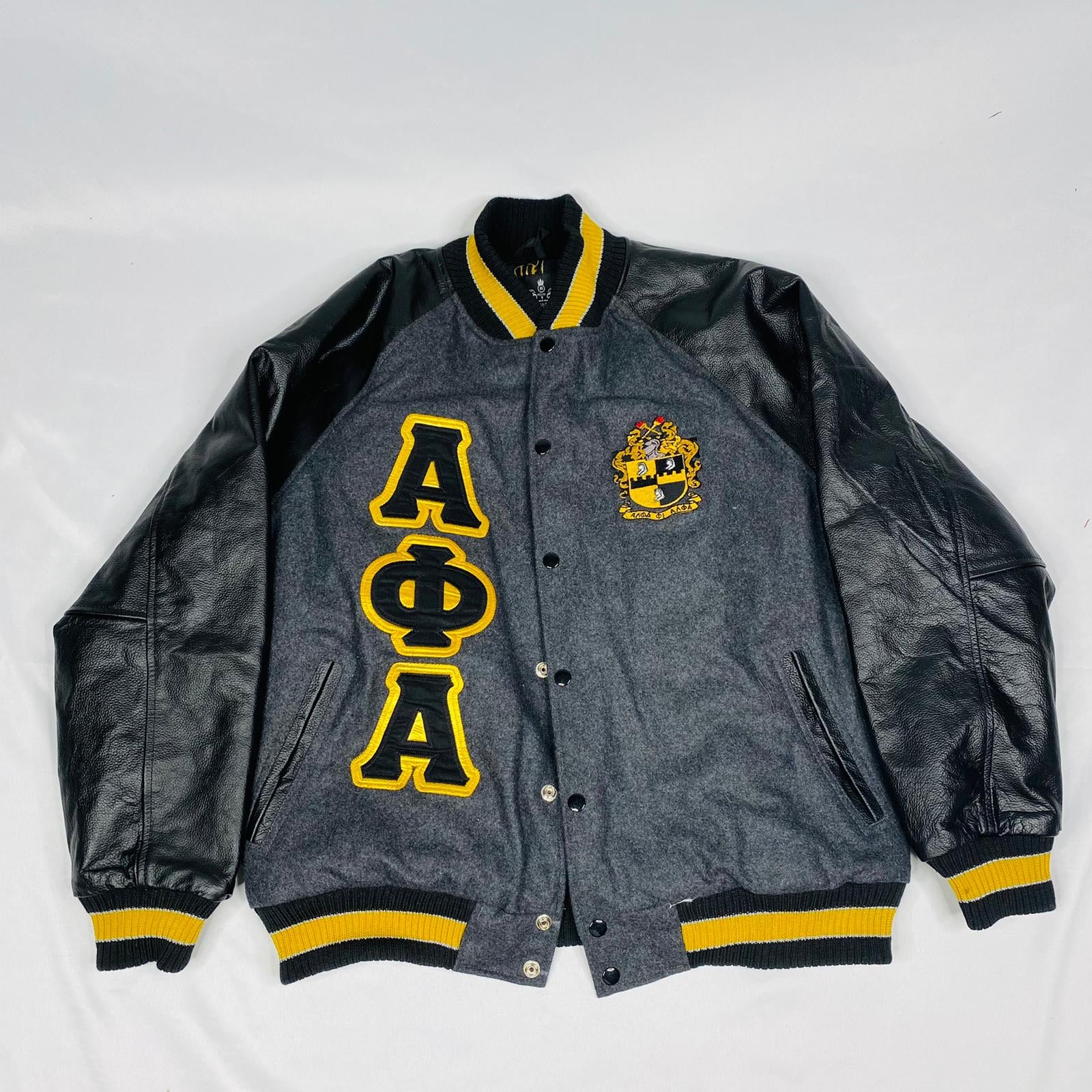 Alpha Phi Alpha Wool And Leather Letterman Jacket