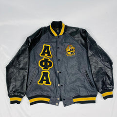 Alpha Phi Alpha Wool And Leather Letterman Jacket