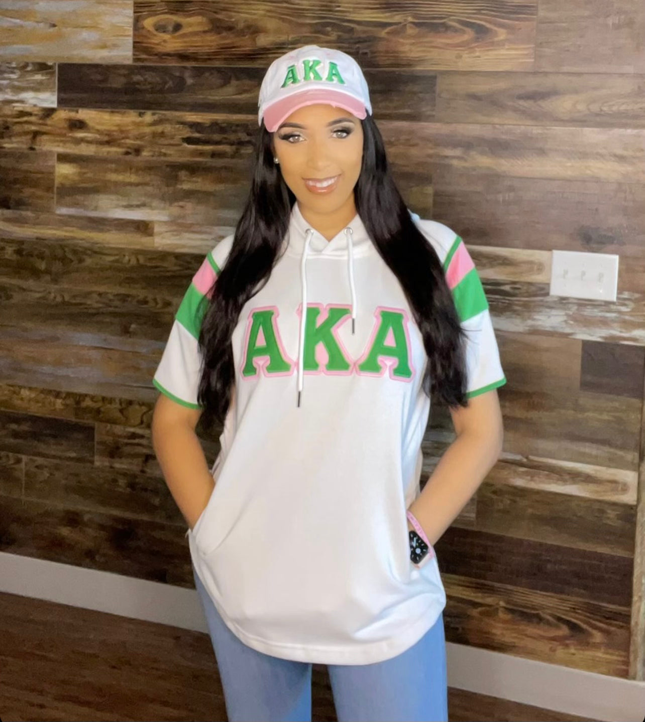 AKA White SS Hoodie