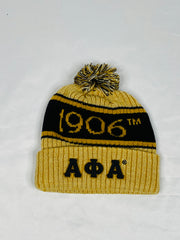 Alpha Beanie Hat with Pom