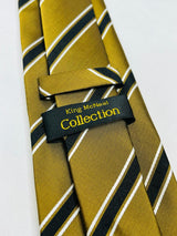Black and Old Gold Alpha Monogram Tie