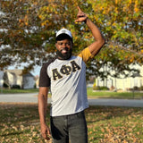 Alpha Letter Grey Opposite Sleeve Premium Shirt