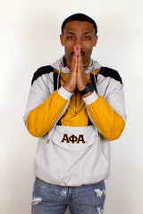 Alpha Grey Half Zip Windbreaker Jacket