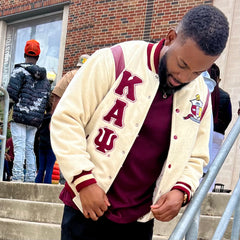 Kappa Krimson & Kream Wool Letterman Jacket