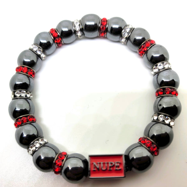 Kappa Hematite Red/White Bracelet