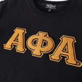 Alpha Black Pocket Chenille Crewneck