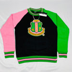 AKA Black Crest Chenille Crewneck (Unisex Size)