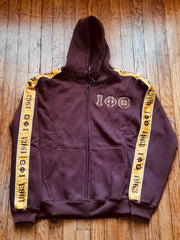 Iota Brown Tapered Sweatsuit Jacket