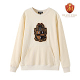 Alpha Neutral Chenille Crest Pocket Crewneck